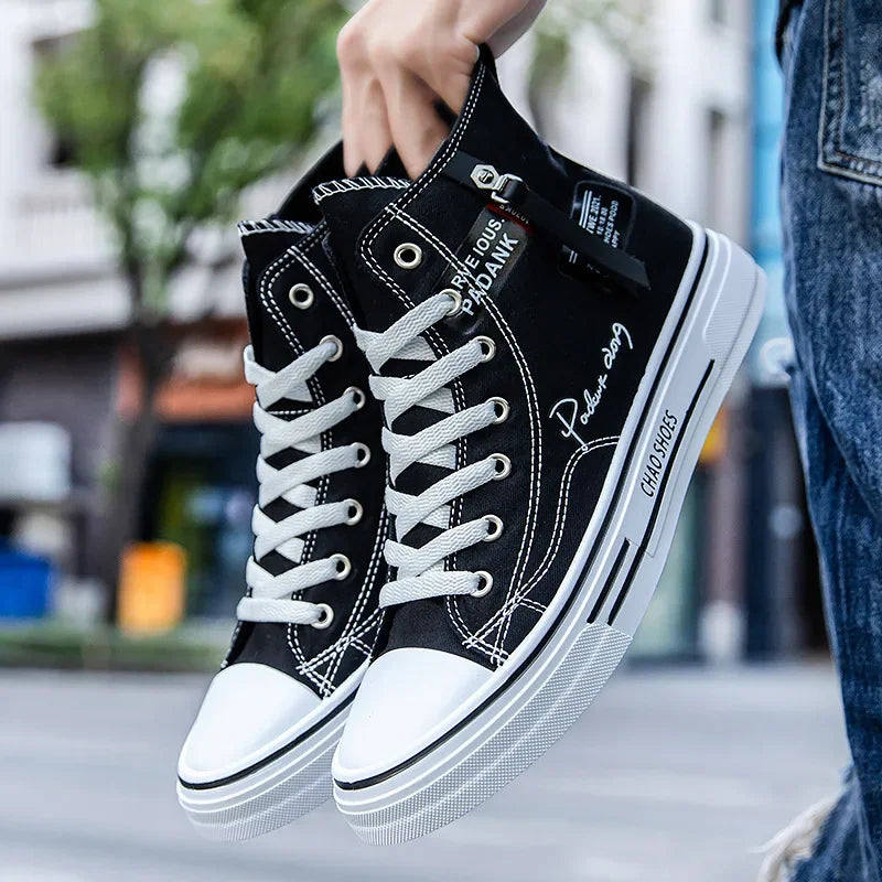 Men Sneakers Men Shoes Vulcanize Canvas Shoes High Top Sport Shoes Casual Breathable Platform Shoes Man Trainers