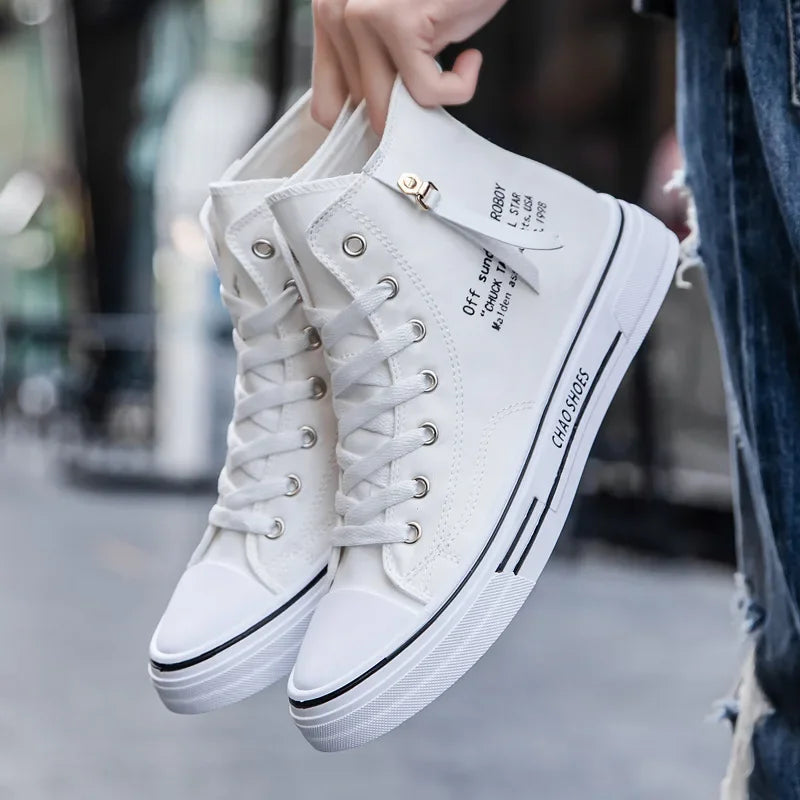 Men Sneakers Men Shoes Vulcanize Canvas Shoes High Top Sport Shoes Casual Breathable Platform Shoes Man Trainers