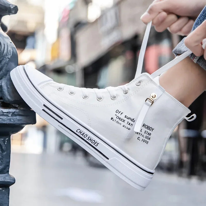 Men Sneakers Men Shoes Vulcanize Canvas Shoes High Top Sport Shoes Casual Breathable Platform Shoes Man Trainers