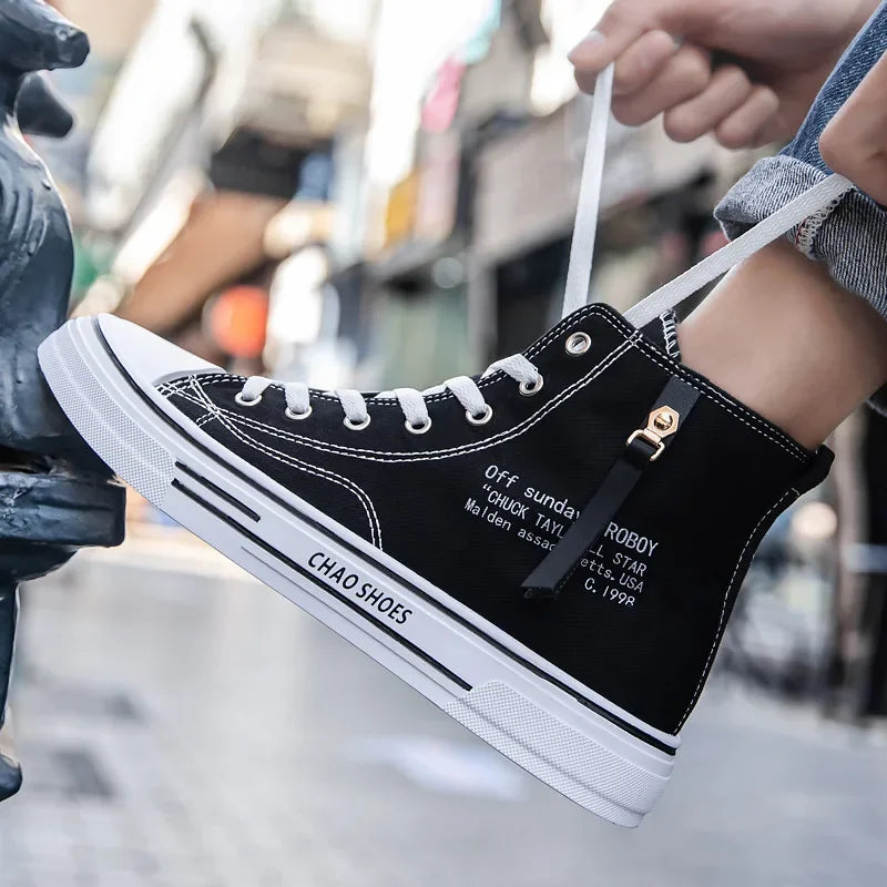 Men Sneakers Men Shoes Vulcanize Canvas Shoes High Top Sport Shoes Casual Breathable Platform Shoes Man Trainers