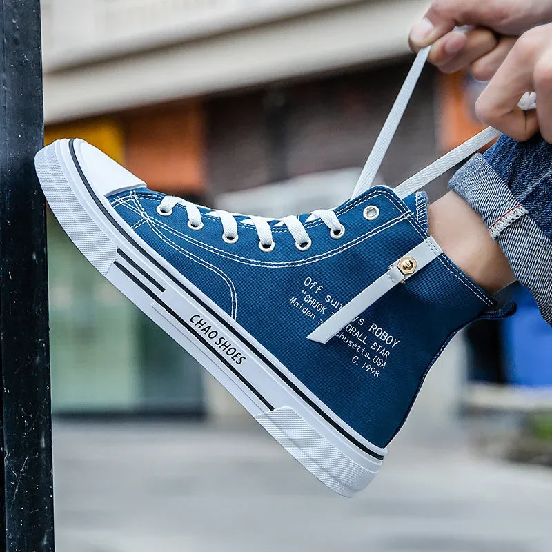 Men Sneakers Men Shoes Vulcanize Canvas Shoes High Top Sport Shoes Casual Breathable Platform Shoes Man Trainers