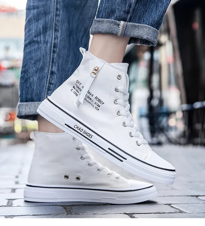 Men Sneakers Men Shoes Vulcanize Canvas Shoes High Top Sport Shoes Casual Breathable Platform Shoes Man Trainers