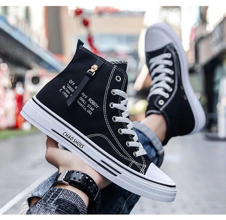 Men Sneakers Men Shoes Vulcanize Canvas Shoes High Top Sport Shoes Casual Breathable Platform Shoes Man Trainers