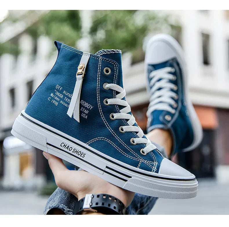 Men Sneakers Men Shoes Vulcanize Canvas Shoes High Top Sport Shoes Casual Breathable Platform Shoes Man Trainers