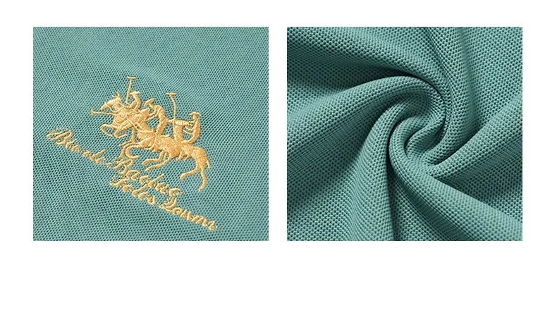 2025 summer Men's Short Sleeve Embroidered Polo T-Shirt Lightweight Casual Streetwear Lapel Vintage Business tshirts