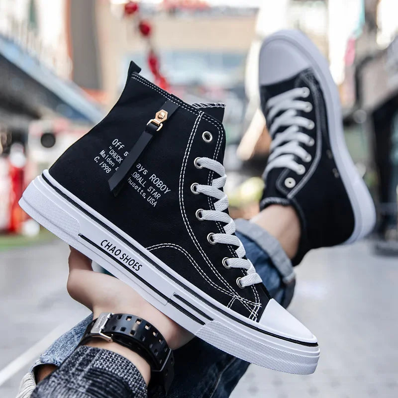 Men Sneakers Men Shoes Vulcanize Canvas Shoes High Top Sport Shoes Casual Breathable Platform Shoes Man Trainers