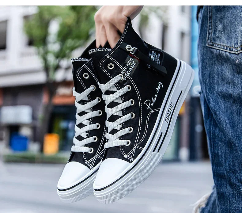 Men Sneakers Men Shoes Vulcanize Canvas Shoes High Top Sport Shoes Casual Breathable Platform Shoes Man Trainers