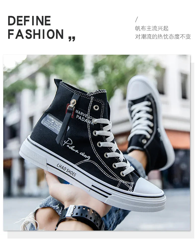 Men Sneakers Men Shoes Vulcanize Canvas Shoes High Top Sport Shoes Casual Breathable Platform Shoes Man Trainers