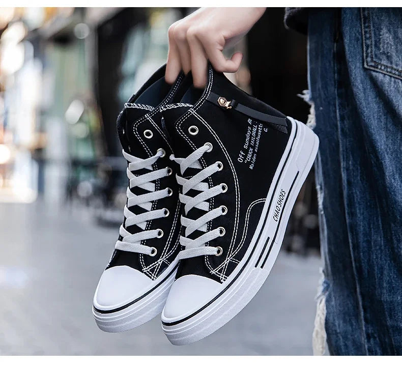 Men Sneakers Men Shoes Vulcanize Canvas Shoes High Top Sport Shoes Casual Breathable Platform Shoes Man Trainers