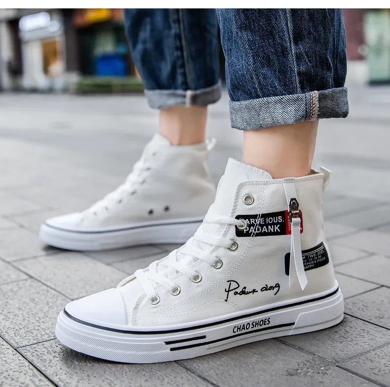 Men Sneakers Men Shoes Vulcanize Canvas Shoes High Top Sport Shoes Casual Breathable Platform Shoes Man Trainers
