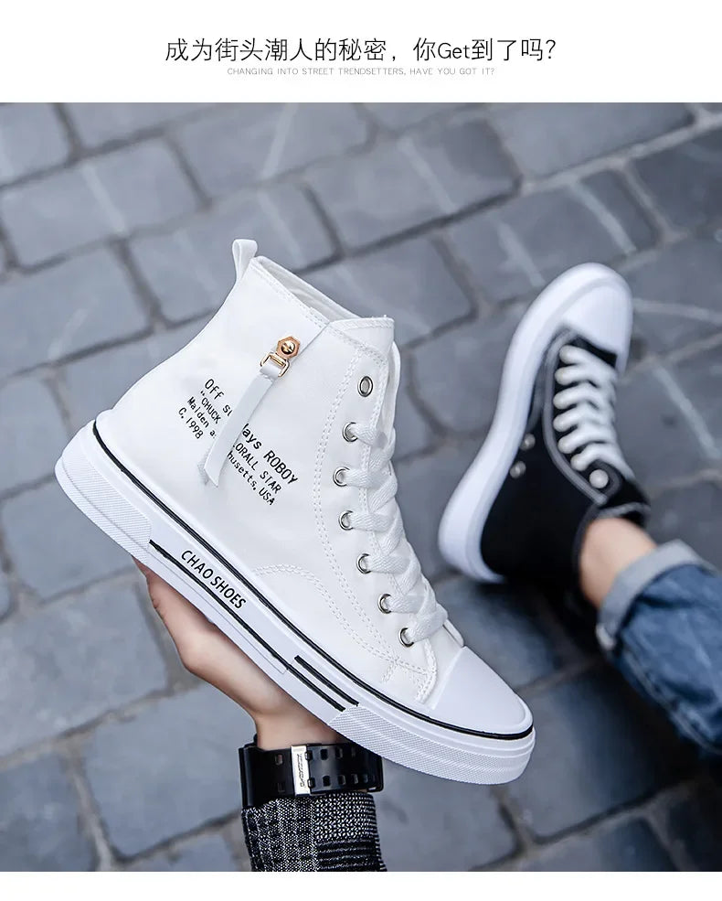 Men Sneakers Men Shoes Vulcanize Canvas Shoes High Top Sport Shoes Casual Breathable Platform Shoes Man Trainers