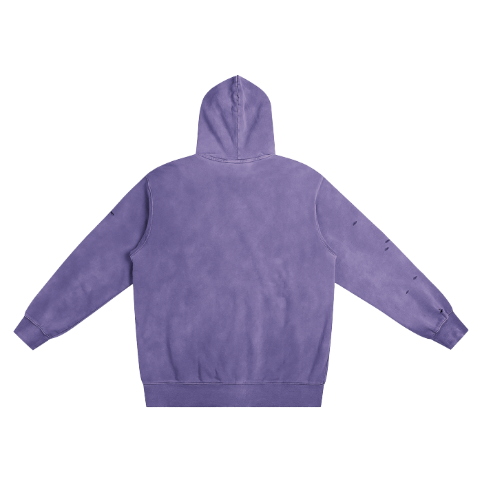 Reckless Ambition Heavyweight Pure Cotton Hand-Frayed Monkey Washed Hoodie