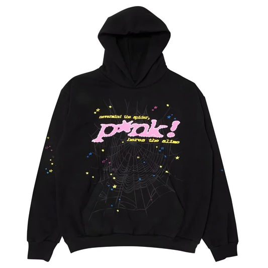 Sp5der P*NK Hoodie Black