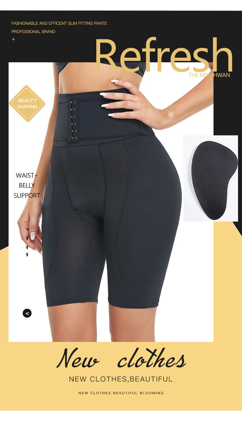 Cross-border High Waist Hip Lifting Pants Women's Full Hip Fake Hip Padded with Sponge Pad Fake Butt Body Bodycon Pants