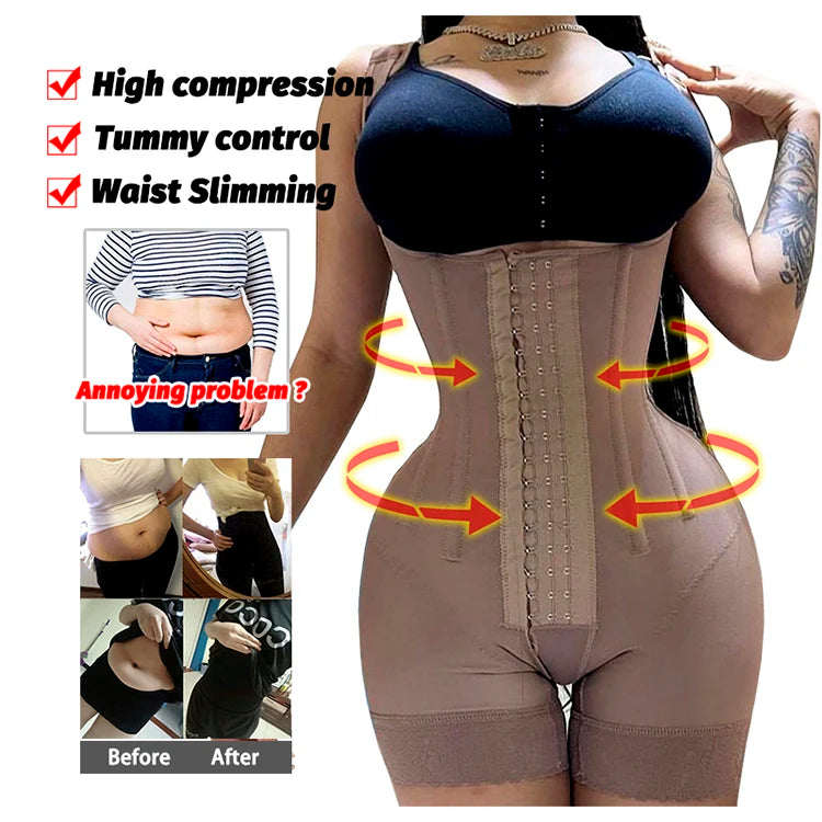 Fajas Colombian Girdles Post Lipo Surgical Reducing Shapers Postpartum Stage 2 BBL Shapewear Tummy Control Body Sculpting Sheath