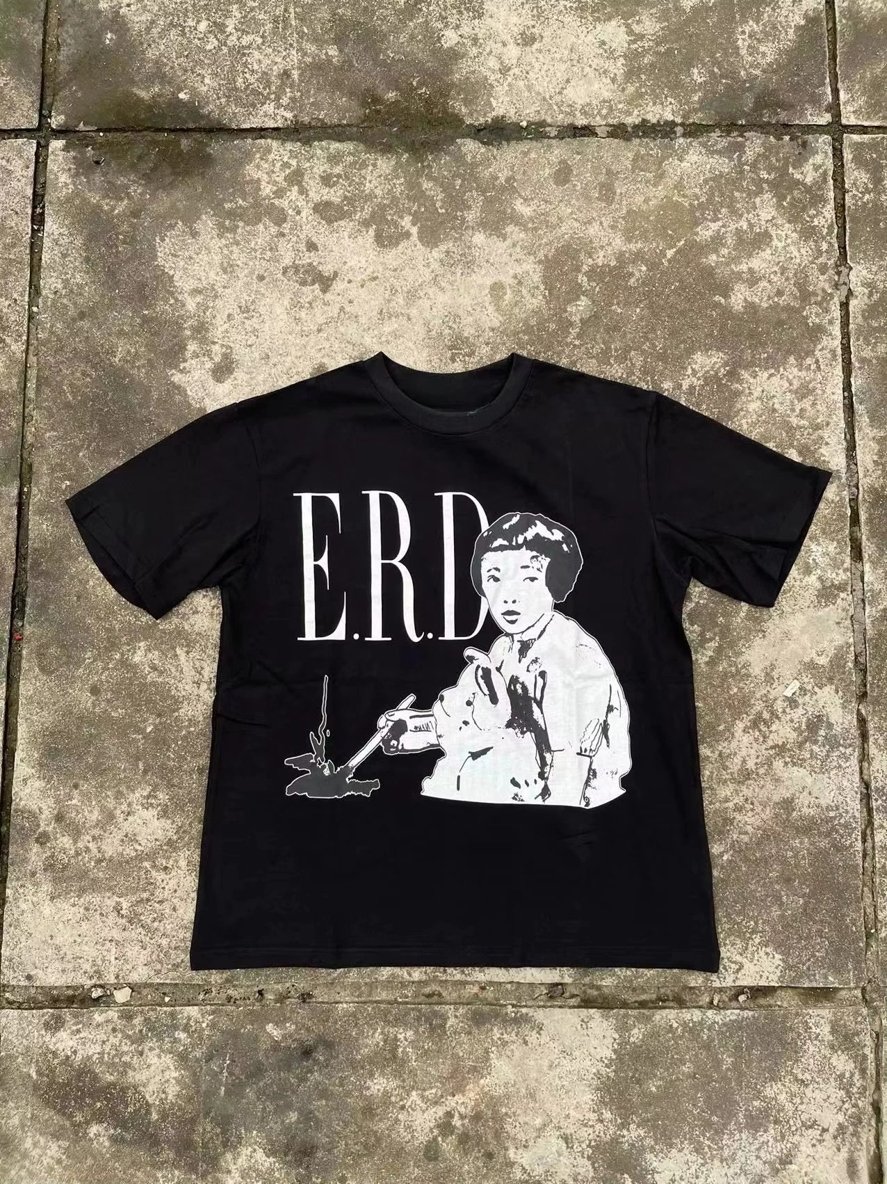 Women 's ERD T-shirt Melancholy Rich Second Generation Retro Women Matching Short Sleeves Printed Abstract Short Sleeves Tee