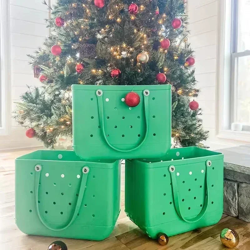 XL Beach Croc Bag EVA Rubber Waterproof Travel Picnic Storage Basket Extra Large Women Shopping Handbag Sac Jelly Beach Tote Bag