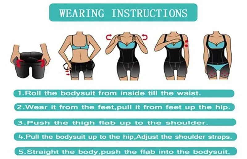 Bodysuits Shapewear Fajas Colombianas Girdle Body Shaper Lift Up Butt Lifter Slimming Sheath Tummy Control Panties Waist Trainer