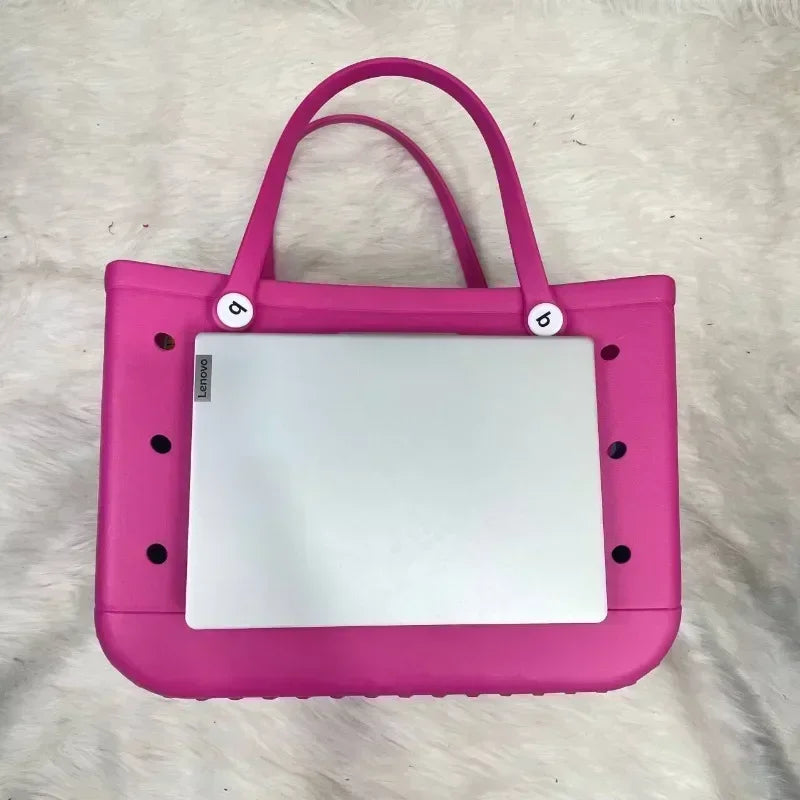 XL Beach Croc Bag EVA Rubber Waterproof Travel Picnic Storage Basket Extra Large Women Shopping Handbag Sac Jelly Beach Tote Bag