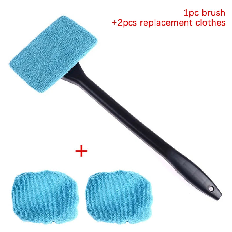 Car Window Cleaner Brush Kit Long Handle Windshield Wiper Interior Auto Glass Cleaning Wash Tool Car Accessories