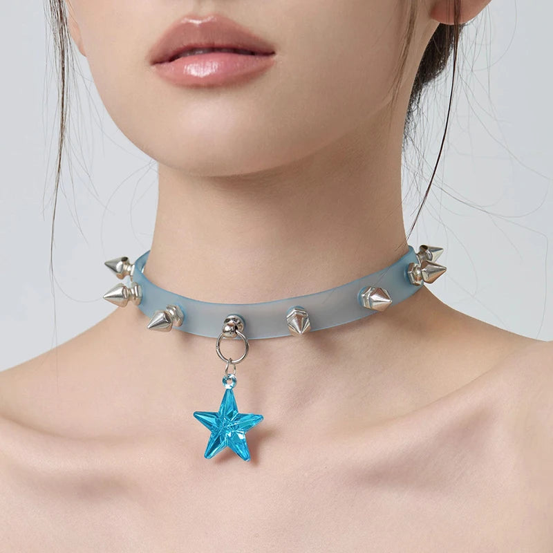 Hot Girl Style Wine Red Leather Cross Choker Collarbone Chain Whitening Necklace