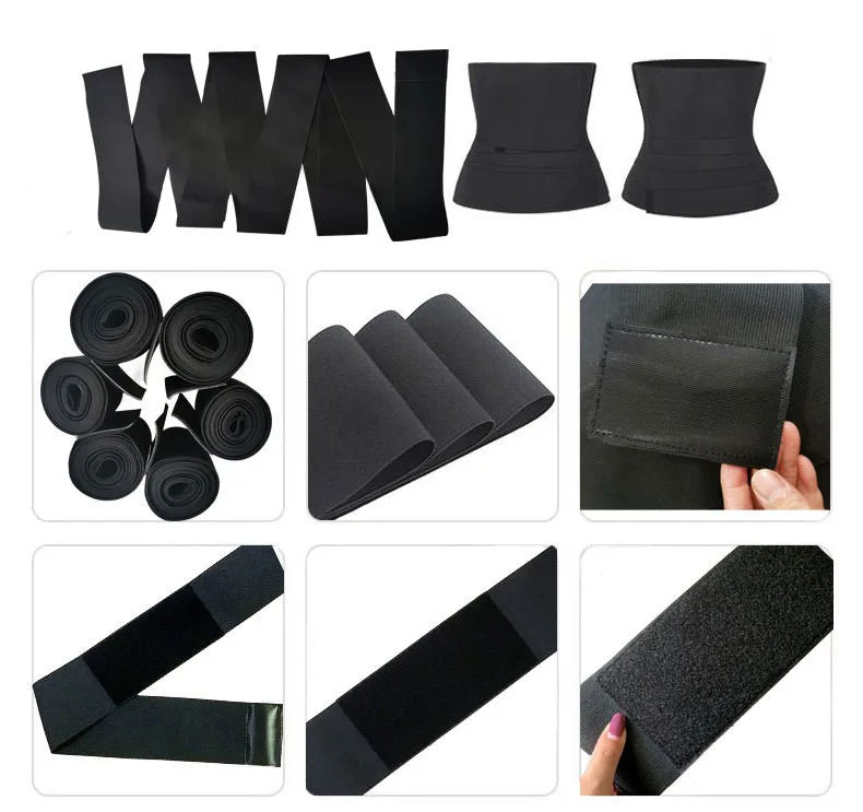 Women Waist Bandage Wrap Trimmer Belt Waist Trainer Shaperwear Tummy Control Slimming Fat Burning For Postpartum Sheath Belt
