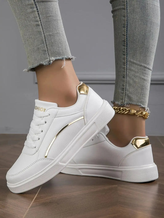 Women Casual Sneakers Leather Platform Sneakers for Women Classics Comfort Skateboarding Shoes Non-Slip