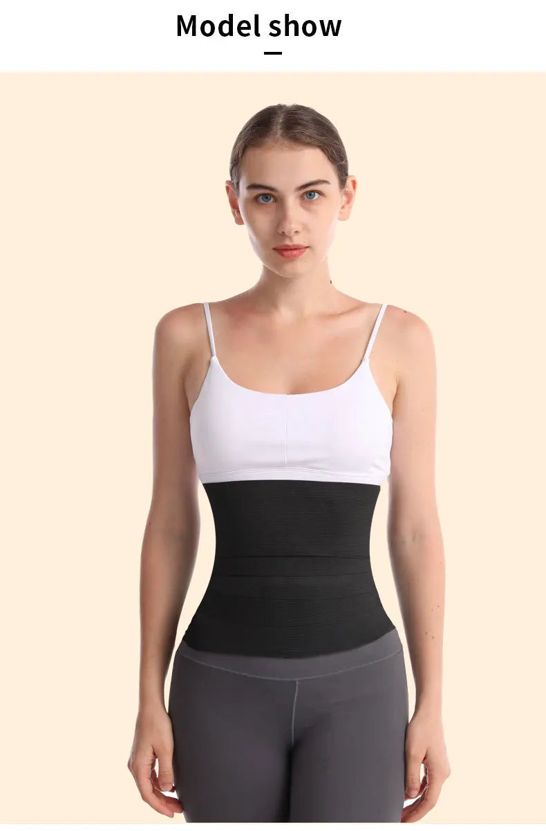 Women Waist Bandage Wrap Trimmer Belt Waist Trainer Shaperwear Tummy Control Slimming Fat Burning For Postpartum Sheath Belt