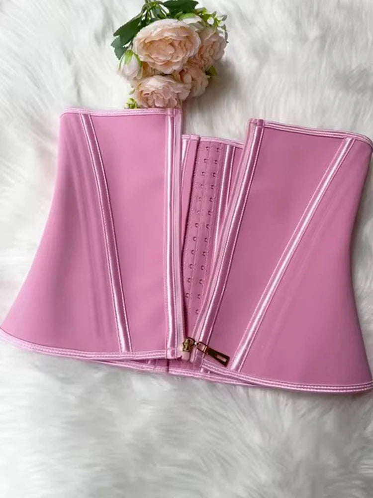 Fajas Colombianas Latex Waist Trainer Double Compression BBL Shaper Tummy Control Slimming Sheath Flat Belly 13 Steel Bones Belt