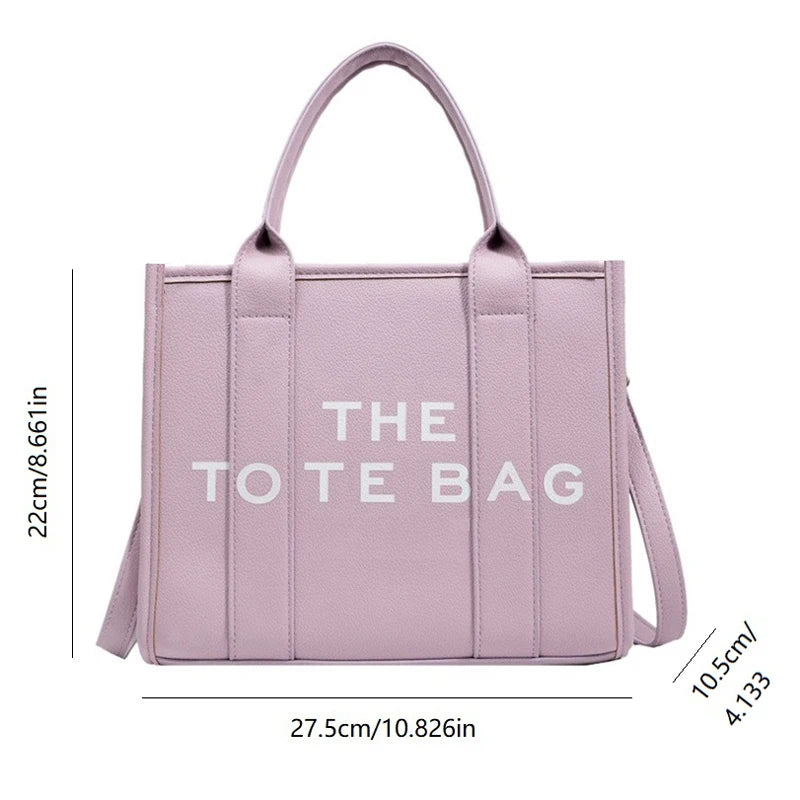 The Tote Bag For Women, Trendy PU Leather Handbag, Top Handle Satchel Purse, Casual Crossbody Bag