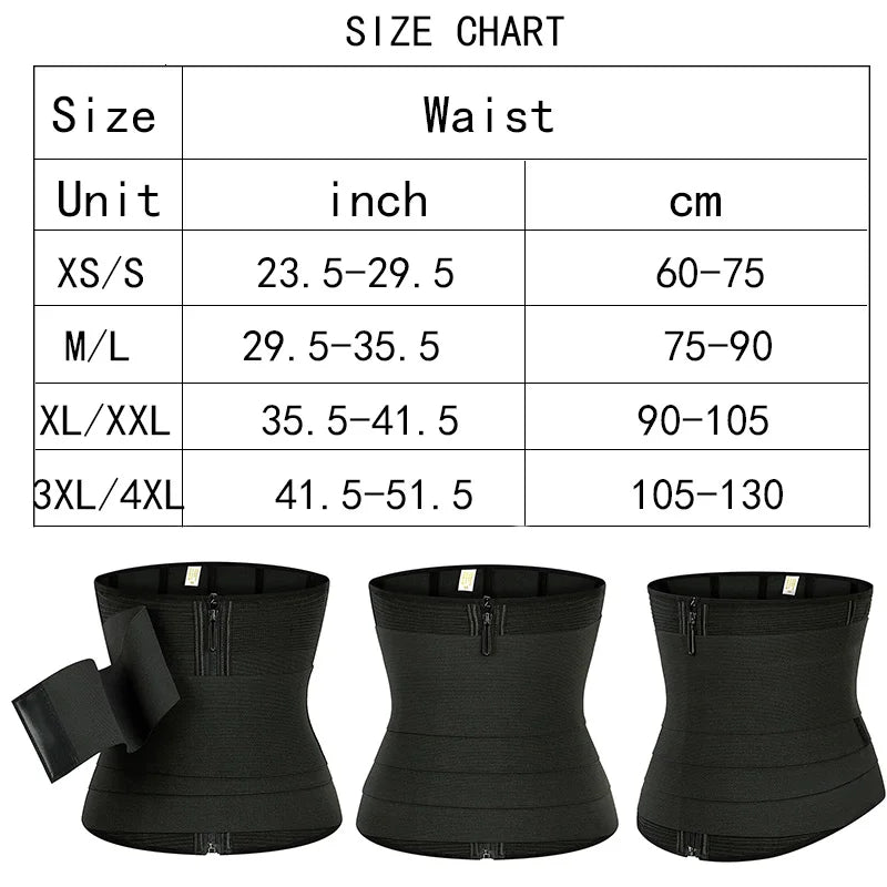 Waist Trainer Body Shaper Adjustable Belly Tummy Control Snatch Me Up Wrap Stretch Bands Slim Body Shaper Women