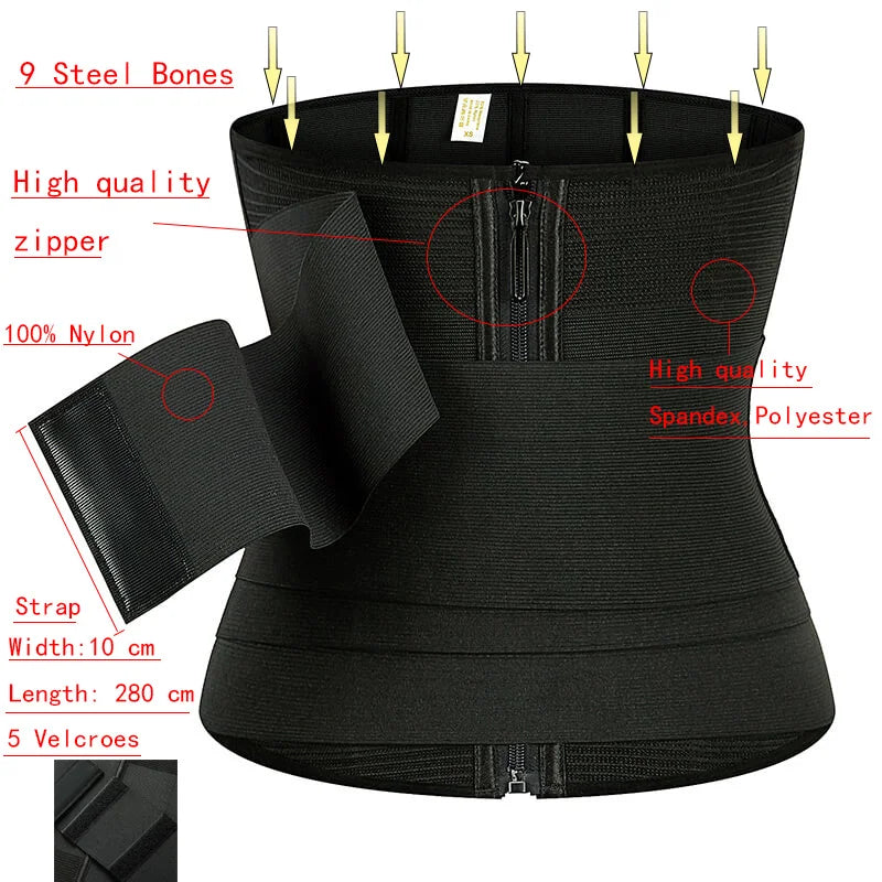 Waist Trainer Body Shaper Adjustable Belly Tummy Control Snatch Me Up Wrap Stretch Bands Slim Body Shaper Women
