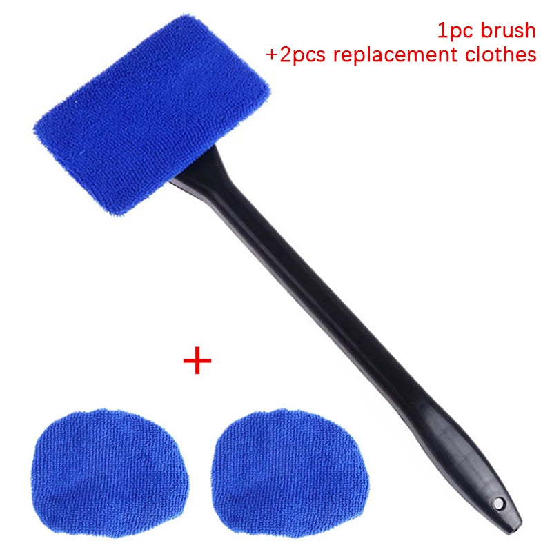 Car Window Cleaner Brush Kit Long Handle Windshield Wiper Interior Auto Glass Cleaning Wash Tool Car Accessories