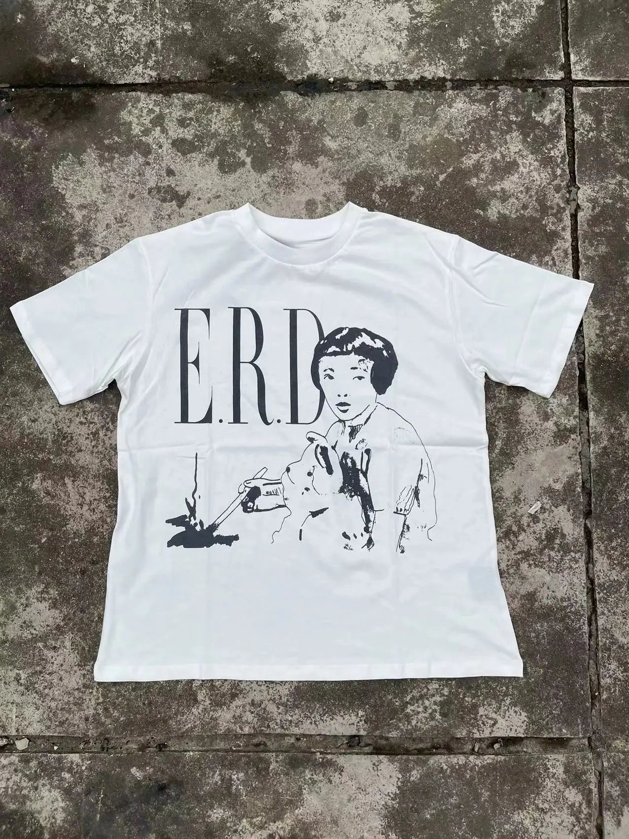 Women 's ERD T-shirt Melancholy Rich Second Generation Retro Women Matching Short Sleeves Printed Abstract Short Sleeves Tee