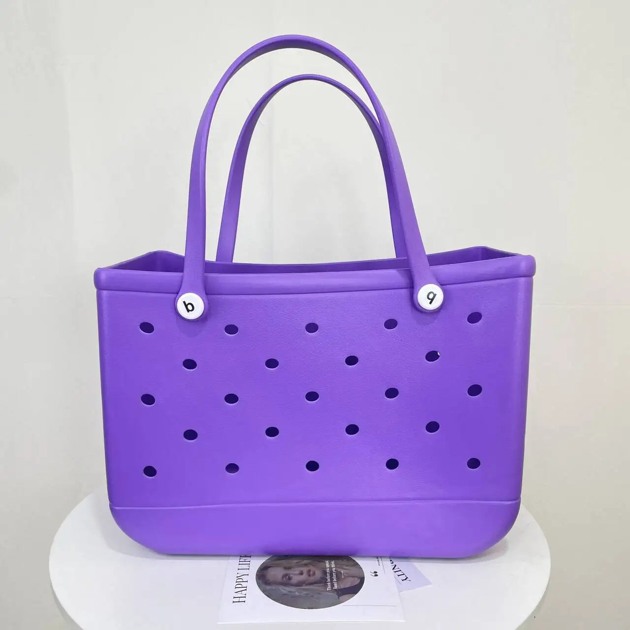 XL Beach Croc Bag EVA Rubber Waterproof Travel Picnic Storage Basket Extra Large Women Shopping Handbag Sac Jelly Beach Tote Bag