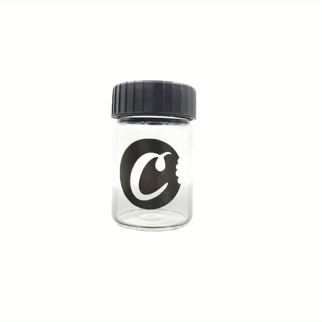 1Pc Glass Jar with Led Light Smoking Storage Bottle Light-Up Air Tight Magnifying Viewing Multi-Use Container
