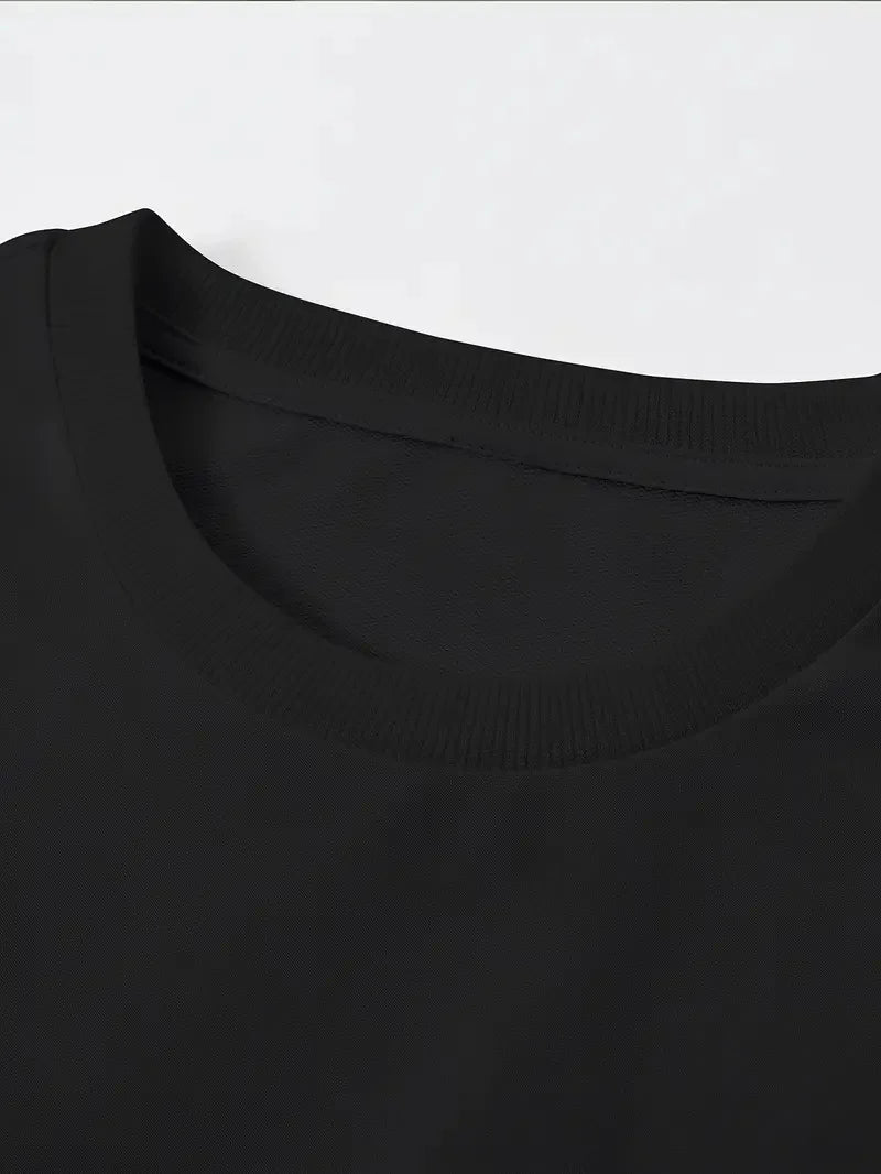 Men's summer 100% pure cotton fashionable casual loose never give up graphic printed round neck short sleeved T-shirt top