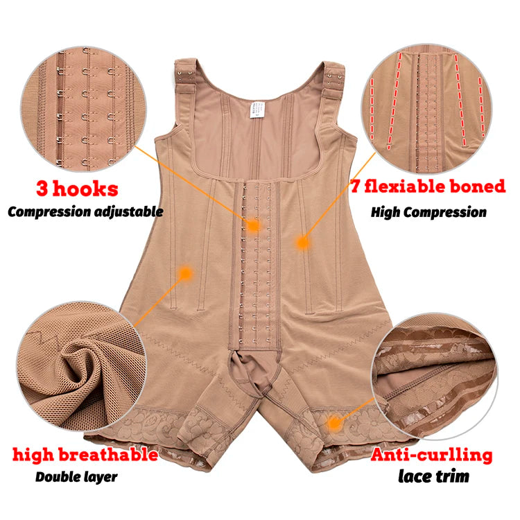 Fajas Colombian Girdles Post Lipo Surgical Reducing Shapers Postpartum Stage 2 BBL Shapewear Tummy Control Body Sculpting Sheath