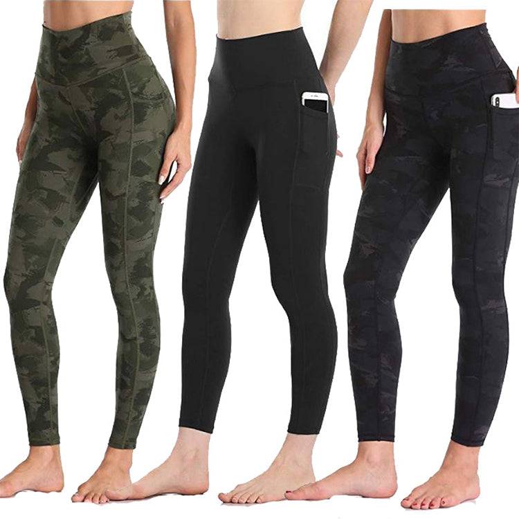 Booty Lifting Women Sports Fitness High Waist Yoga Pants Pockets Gym Butt Scrunch Gym Leggings Camo Yoga Pants