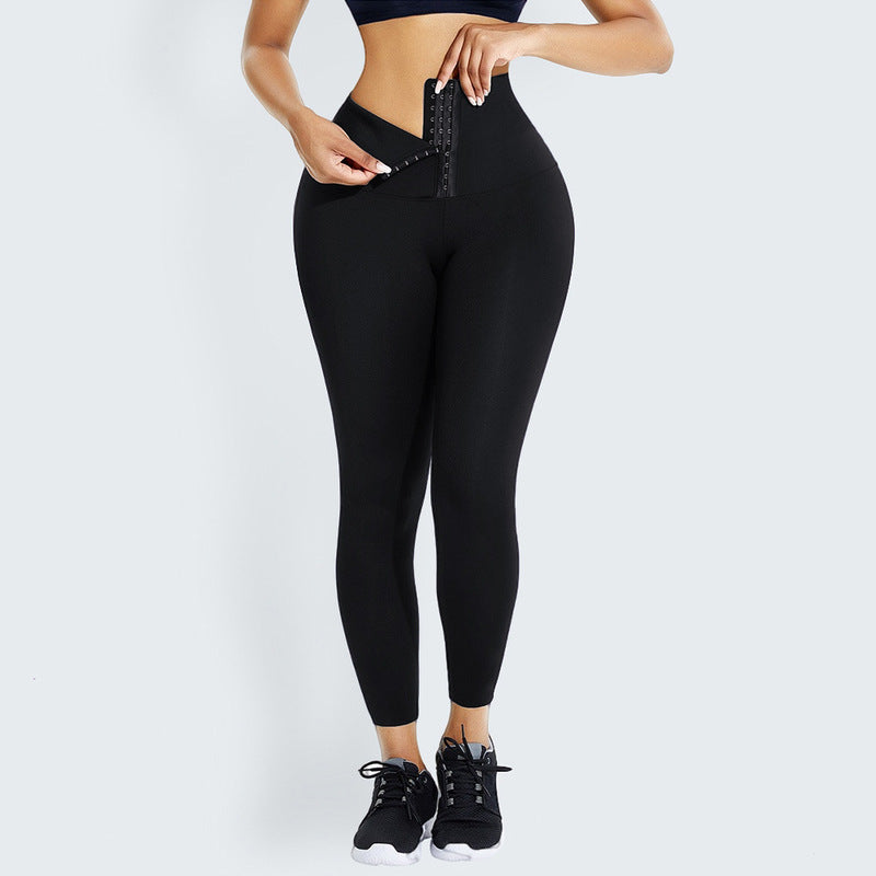 Custom Plus Size Waist Trainer Leggings Women Workout Gym Corset Yoga Pants Abdomen Compression High Waist Shapewear Leggings