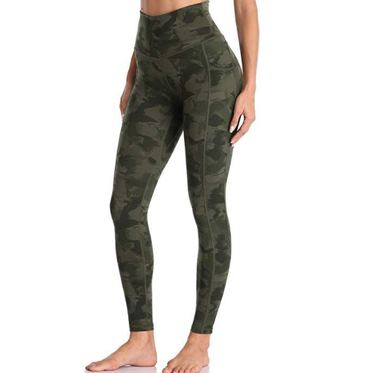 Booty Lifting Women Sports Fitness High Waist Yoga Pants Pockets Gym Butt Scrunch Gym Leggings Camo Yoga Pants