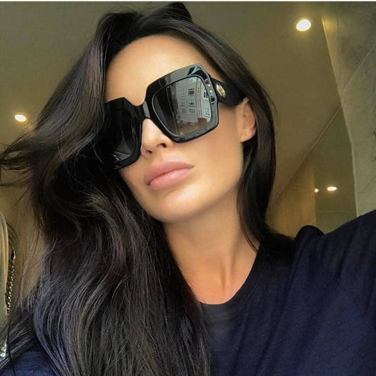 MS 97394 Designer Assorted Colors Oversized Big Square Fashion Sunglasses Women Custom UV400 Sun Shades lentes de sol