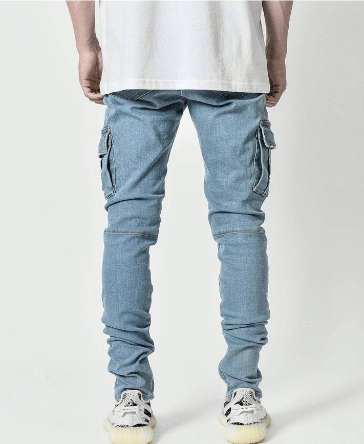 Hot Popular Solid Color Men's Casual jeans Trousers Fashion Men's Slim pants