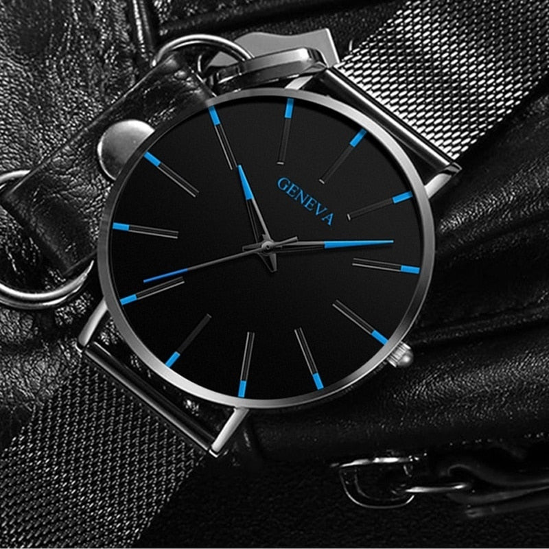 2023 Minimalist Men Fashion Ultra Thin Watches Simple Men Business Stainless Steel Mesh Belt Quartz Watch relogio Jewelry