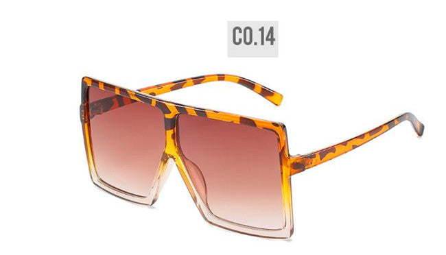 Pc Frame One Piece Trendy Unisex Fashion Brand Designer Sun glasses custom colorful Big Square Oversized Shades Sunglasses 2022