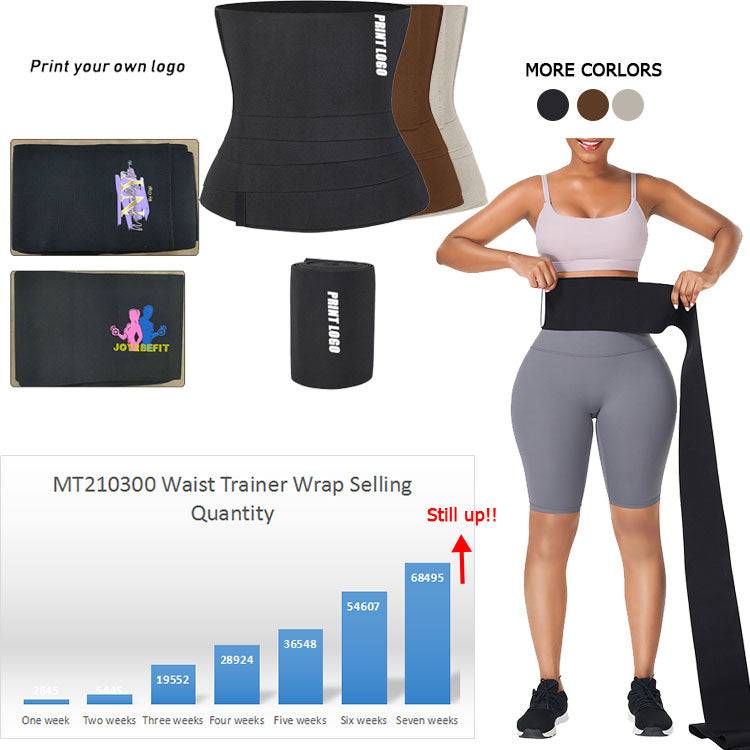 custom logo women brown Resistance Bands belt latex slimming bandage waist trainers and shape wear waist wrap