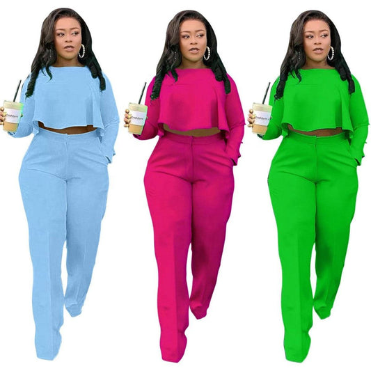 women's fall clothing 2021 sports bluey clothes suits front short and long back plus size women clothing two piece sets