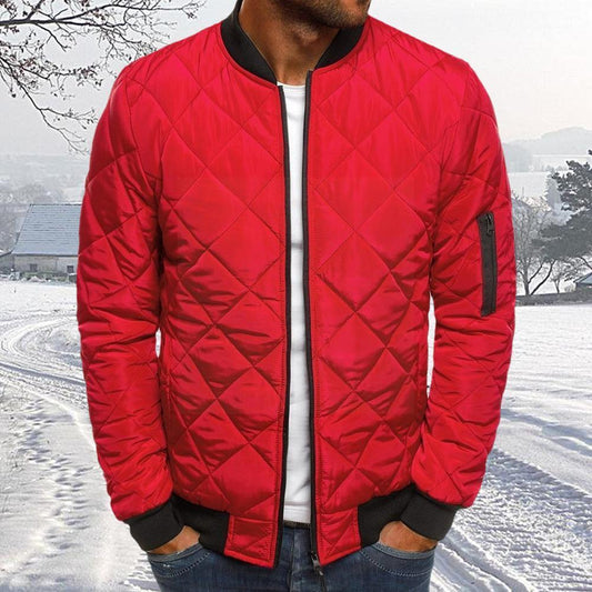 New Men Windbreaker Winter Coat Padded Puffer Jacket Warm Up Clothes Casual Bomber Casual Zip Fashion Cotton Outwear Coat N7V4