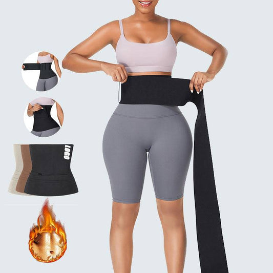 custom logo women brown Resistance Bands belt latex slimming bandage waist trainers and shape wear waist wrap