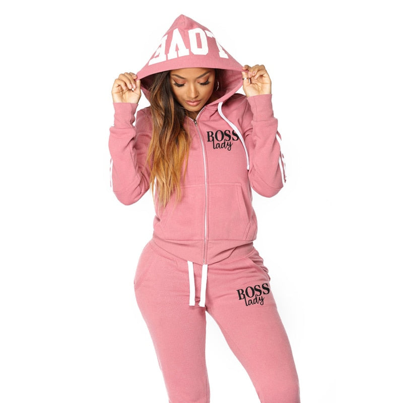 2023 Newest Spring Fashion Women's Tracksuit Hoodies and Sweatpants High Quality Ladies Daily Casual Sports Zipper Hooded Outfit